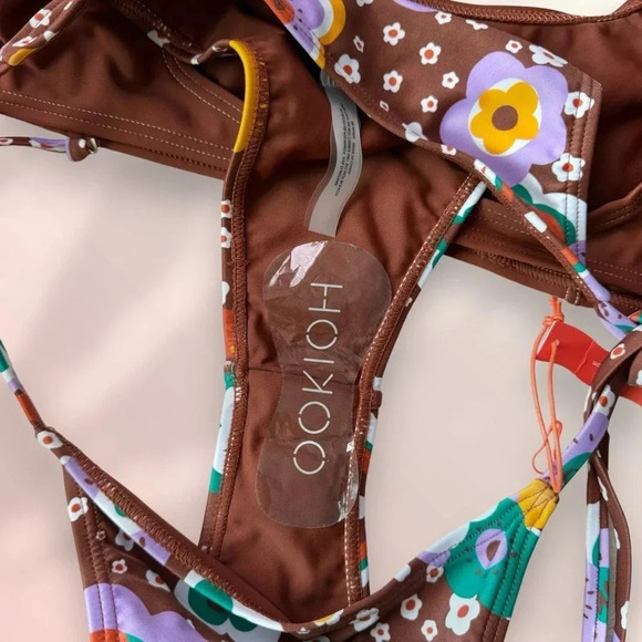 NWT OOKIOH RAVELLO TOP in Coco & SEYCHELLES BOTTOM in Lanai Floral - Picture 13 of 14